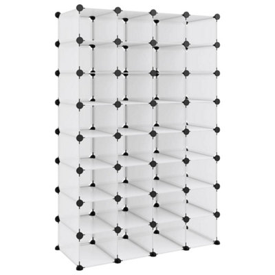Practical Shoe Rack Transparent 93x36.5x140 cm PP