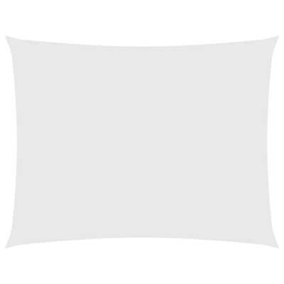 Practical Sunshade Sail Oxford Fabric Rectangular 3x6 m White