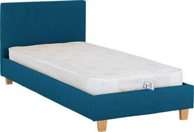 Prado 3ft Single Bed Frame in Blue Fabric