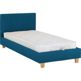 Prado 3ft Single Bed Frame in Blue Fabric