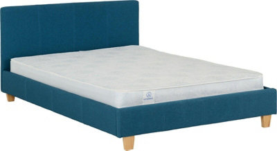 Prado 4ft6 Double Bed Frame in Blue Fabric