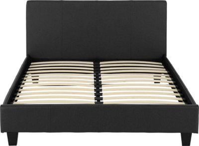 Prado Kingsize 5ft Bed Frame in Black PU Faux Leather