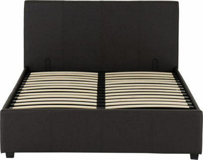Prado Plus 4ft6 Double Storage Lift Bed Brown Faux Leather