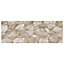 Prairie Beige Split Faced Stone Effect Porcelain Tile - Pack of 4, 1.14m² - (L)890x(W)320