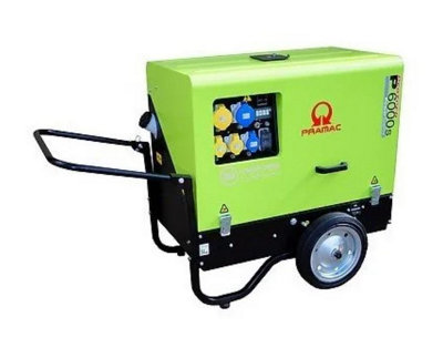 Pramac P6000S Inc Wheels 5.4kW Super Silent Diesel Generator