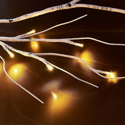 Pre-Lit 6ft Twig Artificial Garland - 5