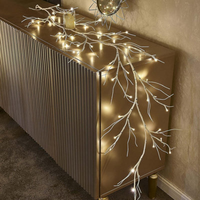 Pre-Lit 6ft Twig Artificial Garland - 6