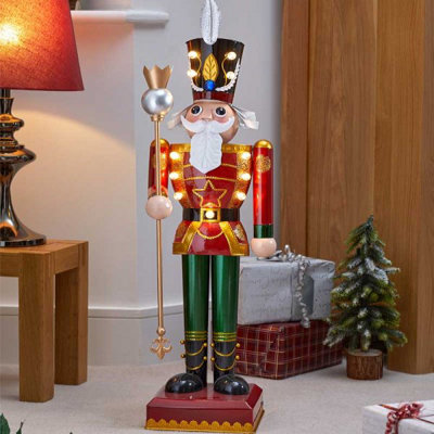 Pre-Lit LED Nutcracker Christmas Ornament