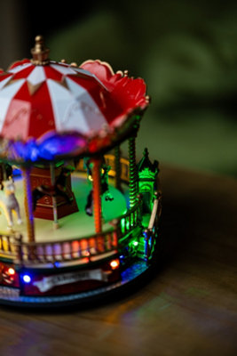 Pre-Lit Musical Carousel Christmas Decoration