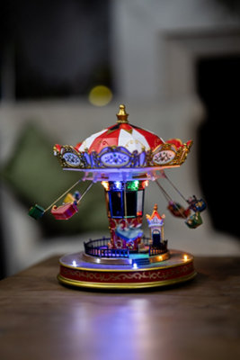 Pre-Lit Musical Carousel Ornament - 7