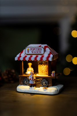 Pre-Lit Musical Popcorn Maker Scene Ornament