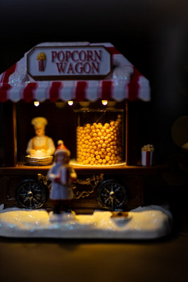 Pre-Lit Musical Popcorn Maker Scene Ornament - 5