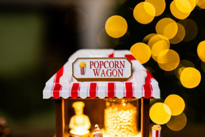 Pre-Lit Musical Popcorn Maker Scene Ornament - 7