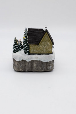 Pre-Lit Musical Village Scene - Ice Skating - 9