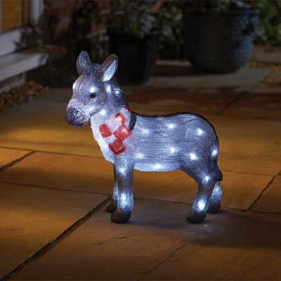 Pre-Lit Nativity Donkey Christmas Decoration