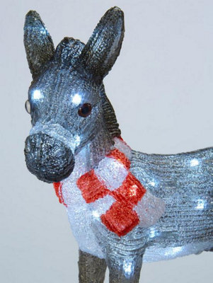 Pre-Lit Nativity Donkey Christmas Decoration - 6