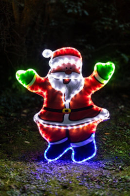 Pre Lit Santa Claus LED Rope Light Decoration DIY at B Q