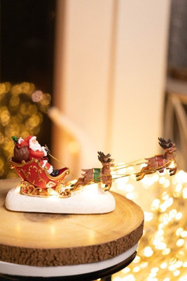 Pre-Lit Santa & Sleigh LED Ornament - 7