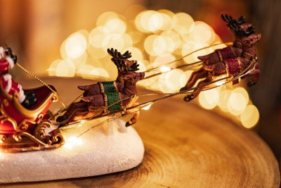 Pre-Lit Santa & Sleigh LED Ornament - 3