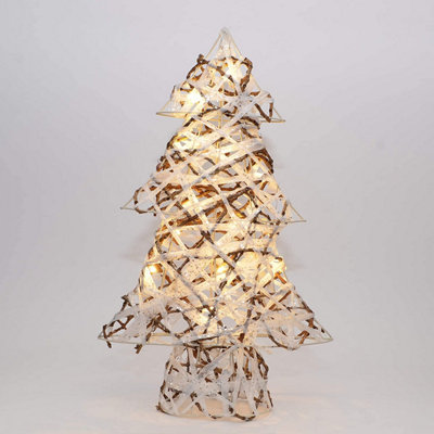Pre-Lit Tabletop Centrepieces Snowman/Tree/Reindeer Twig Rattan with Warm White LEDs Christmas Holiday Decoration Price Comparisons | Compare The Build