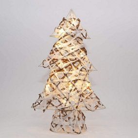 Pre-Lit Tabletop Centrepieces Snowman/Tree/Reindeer Twig Rattan with Warm White LEDs Christmas Holiday Decoration