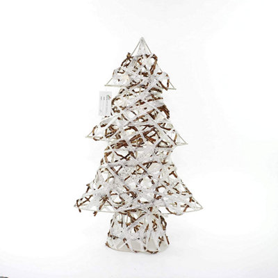 Pre-Lit Tabletop Centrepieces Snowman/Tree/Reindeer Twig Rattan with Warm White LEDs Christmas Holiday Decoration