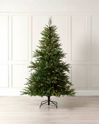 Pre-Lit Traditional Fir Multi-Function Christmas Tree, 6 ft