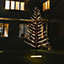 Pre-Lit Twig Tree Warm LED Lights Metal Frame Christmas Decoration Festive Indoor Flat Birch Xmas Home Décor