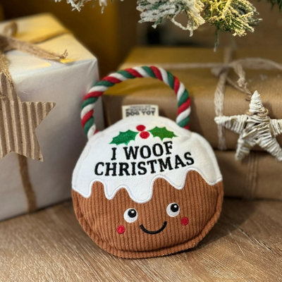 Pre-personalised Christmas Pudding Squeaky Dog Toy Gift - Over 80 Name ...