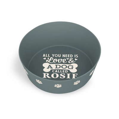 Pre-personalised Dog Bowl Featuring Popular Names, Breeds and Captions ...