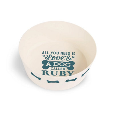 Pre-personalised Dog Bowl Featuring Popular Names, Breeds and Captions ...