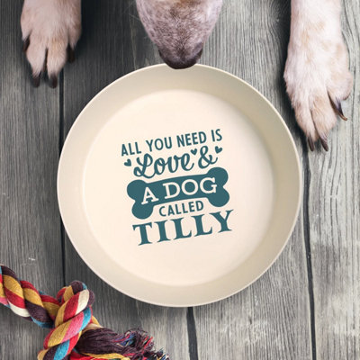 Pre-personalised Dog Bowl Featuring Popular Names, Breeds and Captions ...