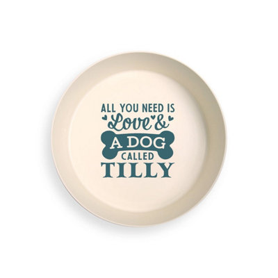 Pre-personalised Dog Bowl Featuring Popular Names, Breeds and Captions ...