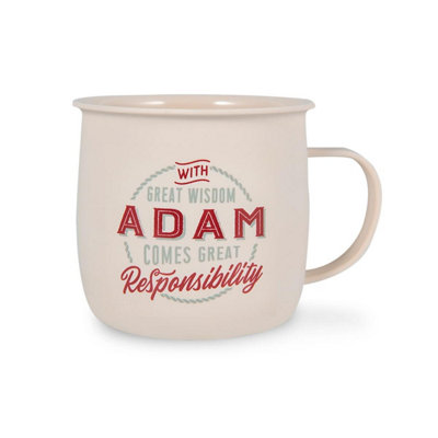 Pre-personalised Outdoor Mug - Adam - Over 100 Titles Available
