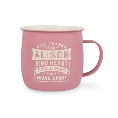 Pre-personalised Outdoor Mug - Alison - Over 100 Titles Available