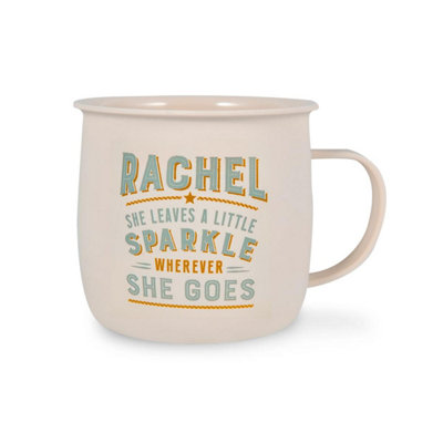 Pre-personalised Outdoor Mug - Rachel - Over 100 Titles Available