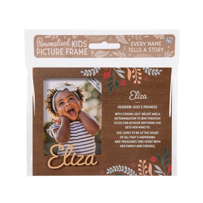 Pre-personalised Picture Frame with Child's Name and Meaning - Eliza ...