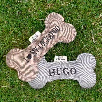 Pre Personalised Squeaky Bone Dog Sam