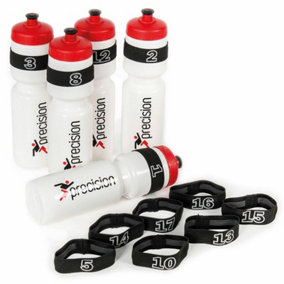Precision Elastic Bottle Numbers (Pack of 17) Black/White (One Size)
