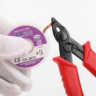 Precision Flush Cutters Electronics Networking Cable Premium Side Snips 120mm Precision Flush Cutters Pack of 2 - 6