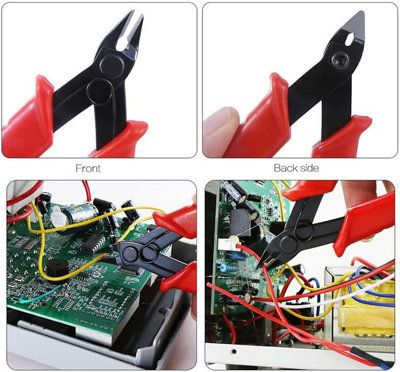 Precision Flush Cutters Electronics Networking Cable Premium Side Snips 120mm Precision Flush Cutters Pack of 2 - 8