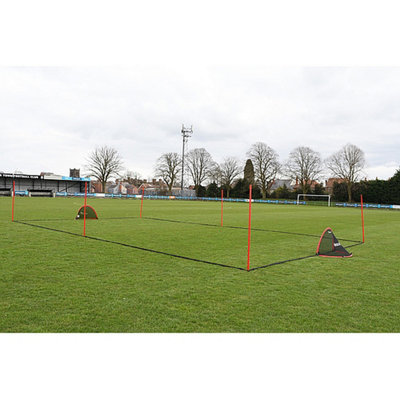Precision Football Line Marker Set (Pack of 6) Black (One Size)