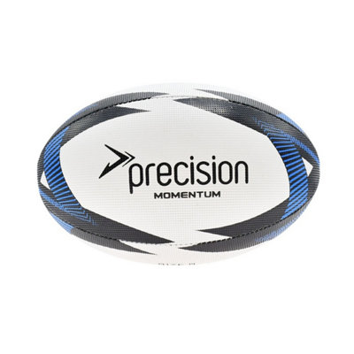 Precision Momentum Rugby Training Ball White/Black/Blue (4)