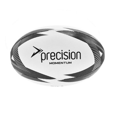 Precision Momentum Rugby Training Ball White/Black/Grey (3)