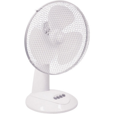 Prem-I-Air 40W 3 Speed 12-inch Plastic Desk Fan - White - EH1522 | DIY ...