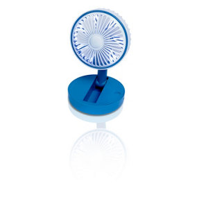 Prem-I-Air Compact USB Rechargeable Desktop Fan with Adjustable Head Blue