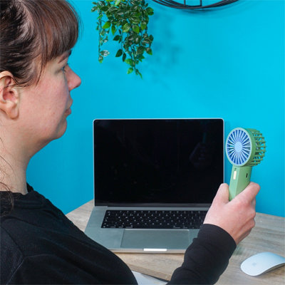 Prem-I-Air Mini USB Rechargeable Hand Held Fan With Strap