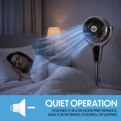 Prem-I-Air Multi Oscillating Stand Fan Black and Gold