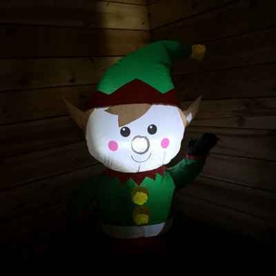 Premier 1.1M Inflatable Indoor Outdoor Lit Christmas Elf