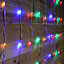 Premier 240 LED 1.5m x 2m Tall Cascading Waterfall Curtain Light - Multicoloured